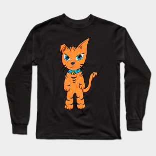 Orange Cat Long Sleeve T-Shirt